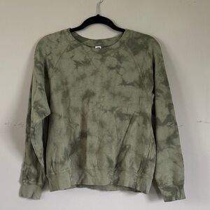 Old Navy Women's Olive Tie-Dye Sweatshirt
